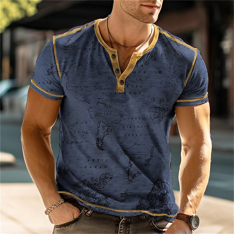 Kaos Henry Pria Lucu dengan Ce - Men Fashion Vintage ulasan dan harga