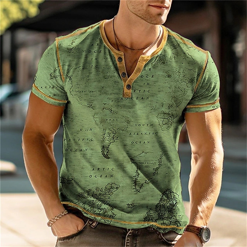 Kaos Henry Pria Lucu dengan Ce - Men Fashion Vintage ulasan dan harga