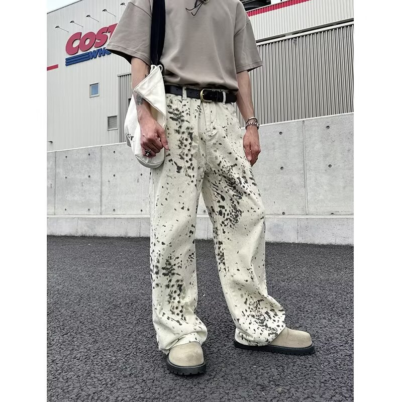2000S pakaian Y2K mode putih m - Men'S Fashion With Baggy Jeans ulasan dan harga