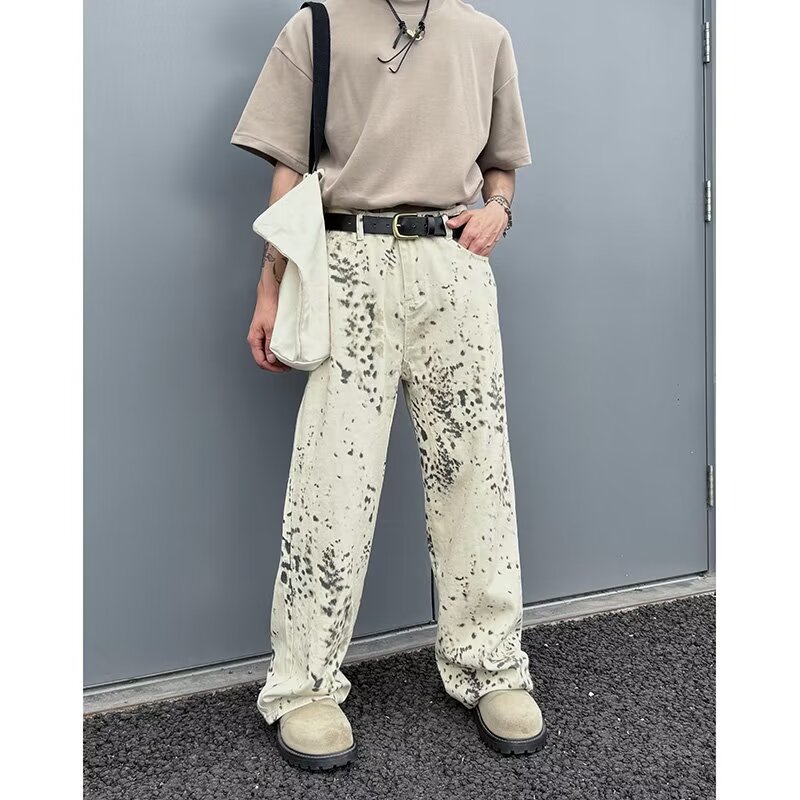 2000S pakaian Y2K mode putih m - Men'S Fashion With Baggy Jeans ulasan dan harga