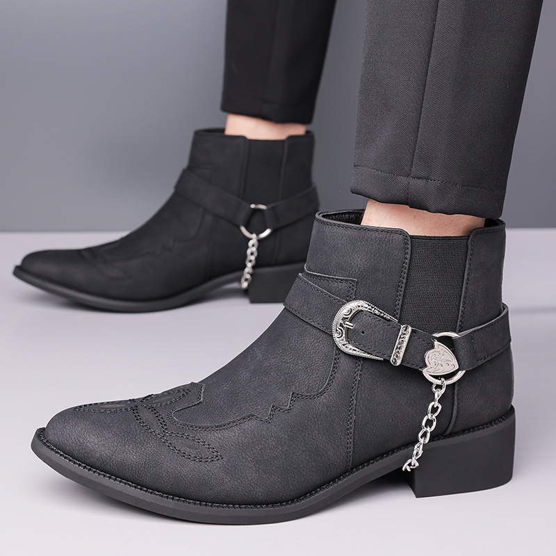Sepatu Bot Koboi Vintage Pria  - Men Fashion Vintage ulasan dan harga