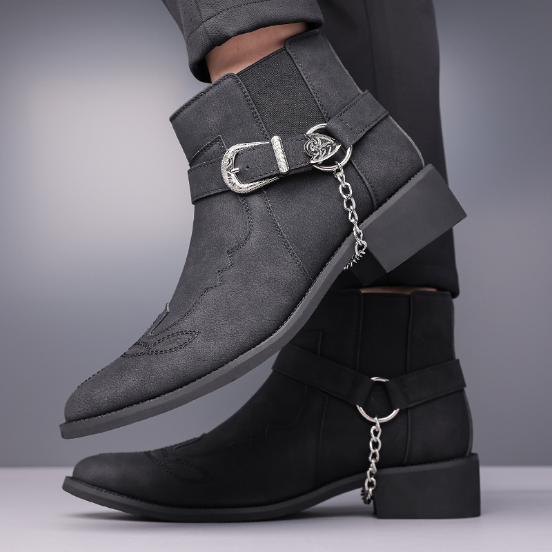 Sepatu Bot Koboi Vintage Pria  - Men Fashion Vintage ulasan dan harga