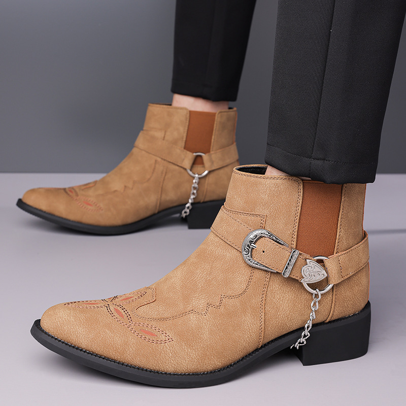 Sepatu Bot Koboi Vintage Pria  - Men Fashion Vintage ulasan dan harga