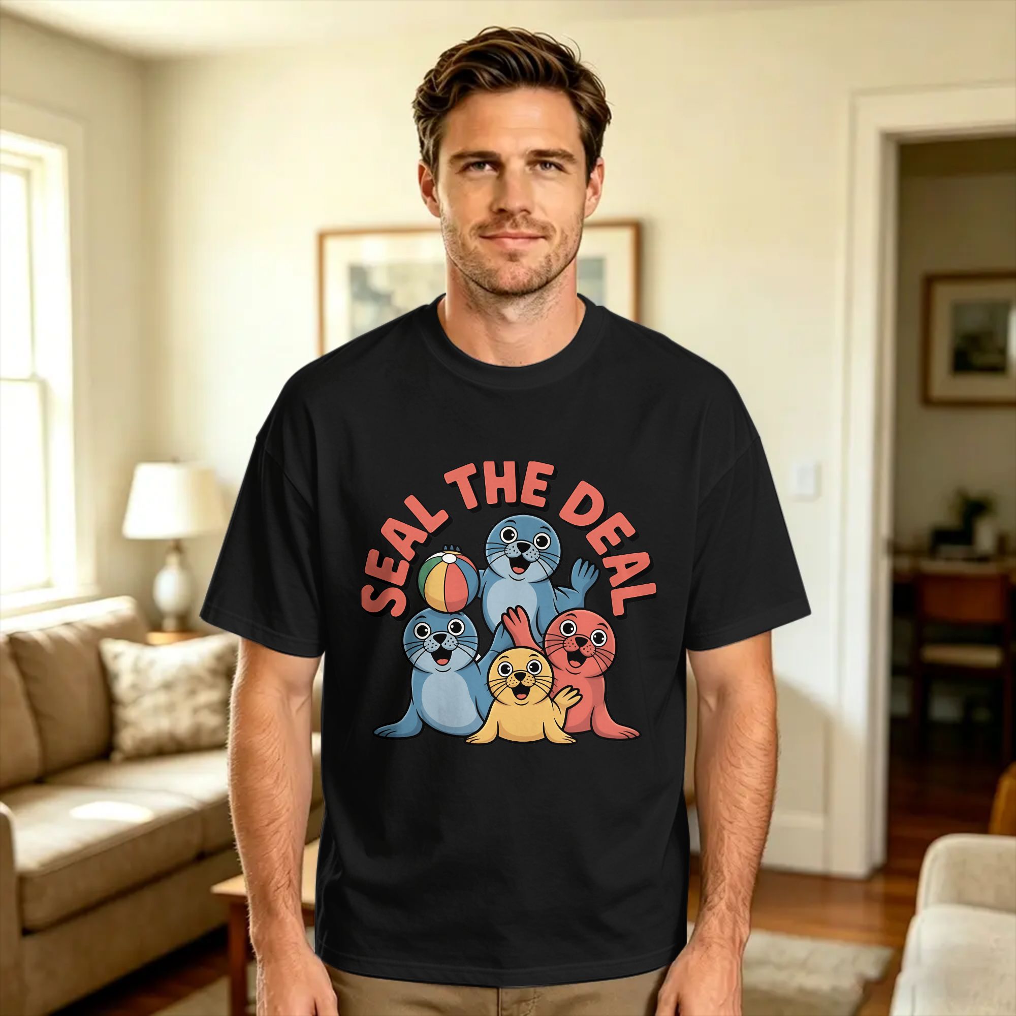 Kaos Vintage Beach Seal the De - Men'S Fashion Deals ulasan dan harga