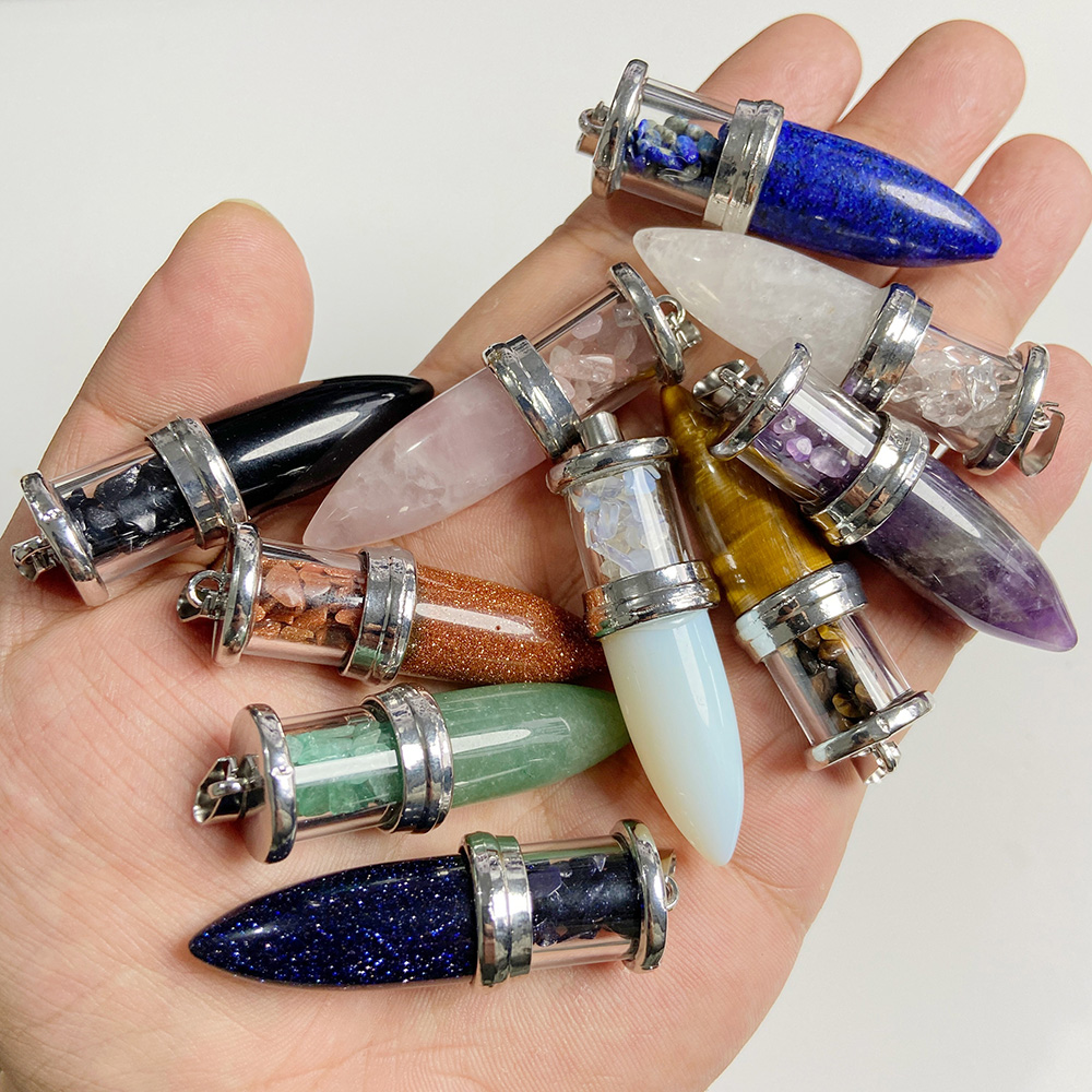 1 buah liontin batu bentuk pel - Men'S Fashion Necklaces ulasan dan harga